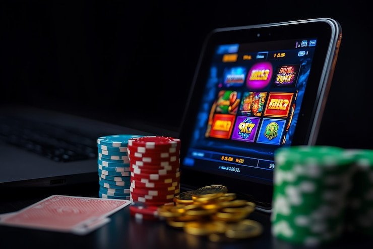 Dealer at live roulette table with players chatting in the studio background